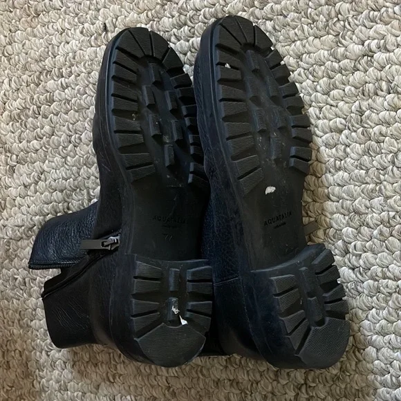 Lauriston Aquatalia Weatherproof Bootie Ankle Boot In Black Leather - Picture 4 of 4